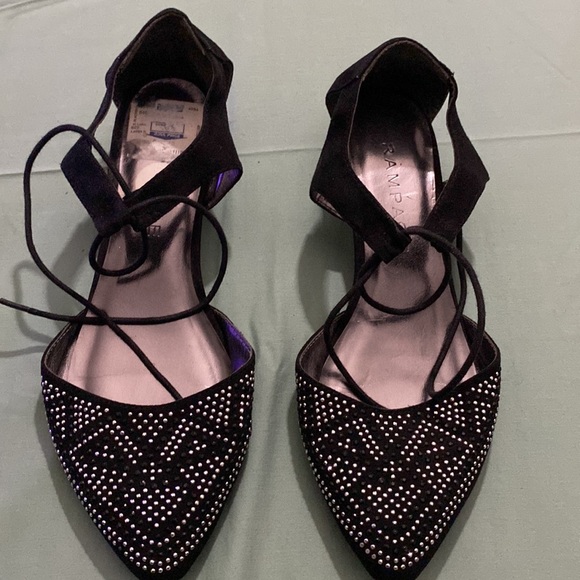 Rampage Flats with ankle straps and studded front - Picture 2 of 10